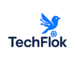 TechFlok Logoo Black font Transparent