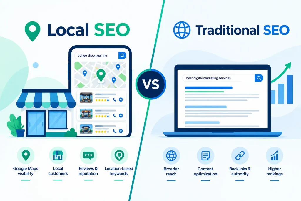local seo vs Traditional seo